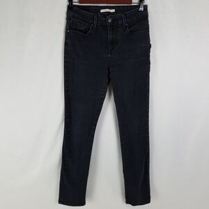 Levis Classic‎ Mid Rise Skinny Jeans Womens Black Size 6 Charcoal Wash